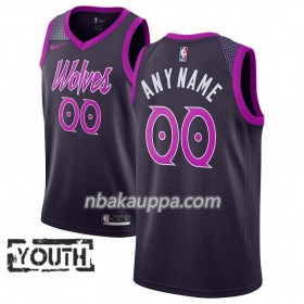 Minnesota Timberwolves Custom 2018-19 Nike City Edition Violetti Pelipaidat Swingman - Lasten